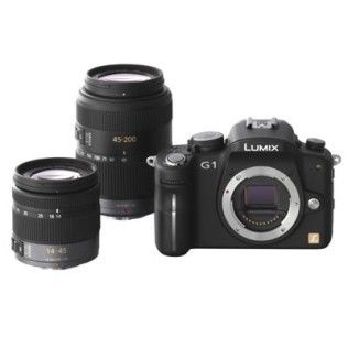 Panasonic Lumix DMC-G1 (Black) - 14-45mm + 45-200mm