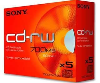 Sony CD-RW 80mn - 4x (Boite x5)