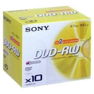 Sony DVD-RW 4.7 Go - 2x (Boite CD x10)