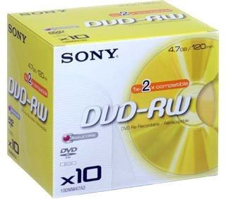 Sony DVD-RW 4.7 Go - 2x (Boite CD x10)