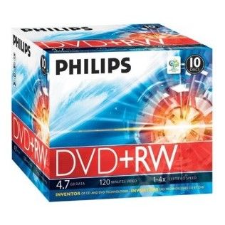 Philips DVD+RW 4.7 Go - 4x (Boite CD x10)