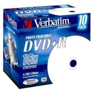 Verbatim DVD+R 4.7 Go - 16x (Boite CD x10) Imprimable