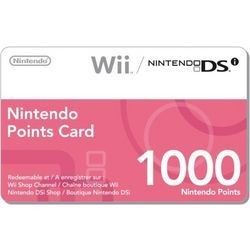 Nintendo Wii Points Card - 1000 points