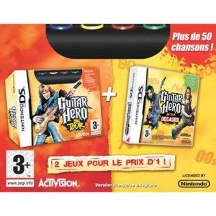 Guitar Hero : On tour + On tour Decades + Grip - Nintendo DS