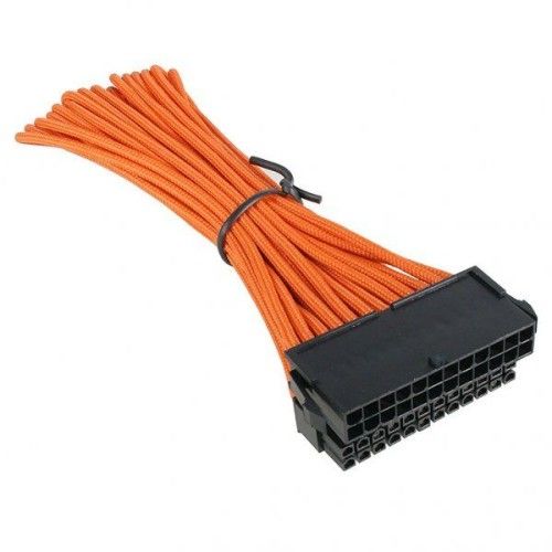 BitFenix Alchemy Extension d'alimentation ATX 24 broches gainée - 30 cm (Orange)