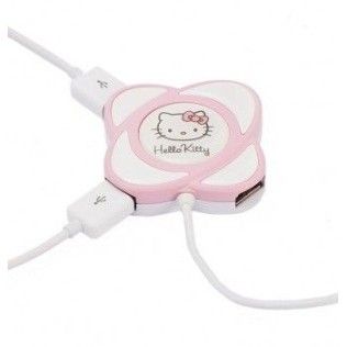 Bluestork BS-USB4-KITTY  4 ports (Rose)