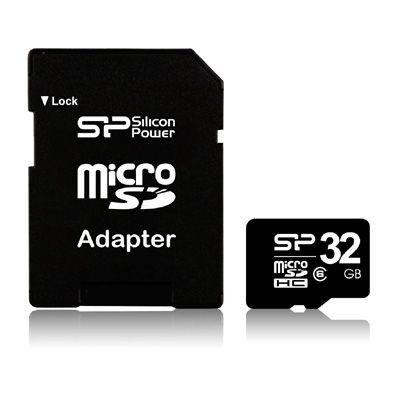 Silicon Power microSDHC 8Go CL10 + Adaptateur SDHC