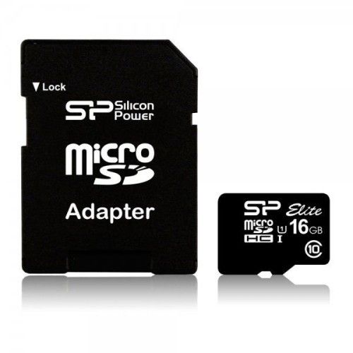 Silicon Power microSDHC Elite UHS-1 32Go CL10 + Adaptateur SDHC