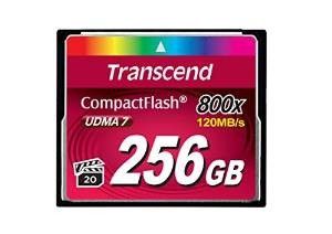 Transcend Compact Flash 256Go (800x)