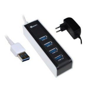 Heden HUBUSB3E4A Hub USB 3.0 externe 4 ports (Aluminium)