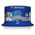 Verbatim BD-R SL 25 Go vitesse 6x imprimable (par 50, spindle)