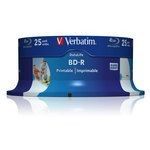 Verbatim BD-R SL 25 Go vitesse 6x imprimable (par 25, spindle)