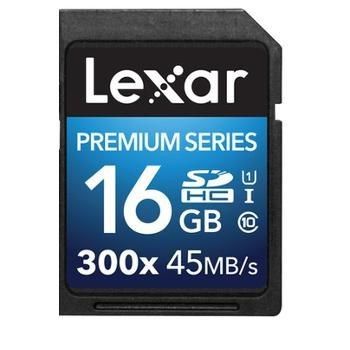 Lexar Premium SDHC 16 Go 300x (45Mo/s)