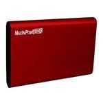 MaxInPower boitier externe USB 3.0 en aluminium brossé pour disque dur 2.5'' SATA III (coloris rouge) - BEM25MUA1CR