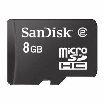 SanDisk Micro SDHC 8GB + adaptateur SD (Classe 4)