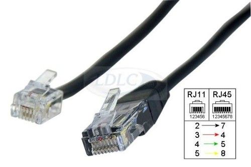 Cable RJ11 vers RJ45 - 10m