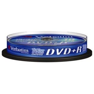 Verbatim DVD+R 4.7 Go - 16x (Spindle x10)