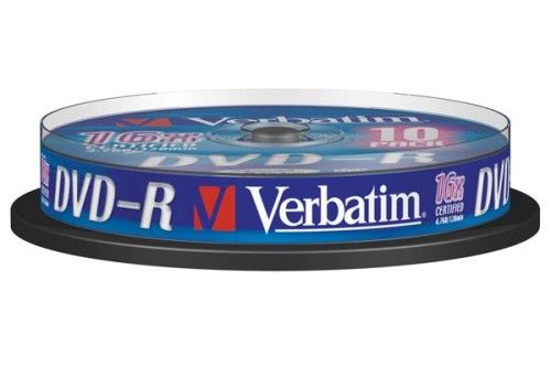 Verbatim DVD-R 4.7 Go - 16x (Spindle x10)