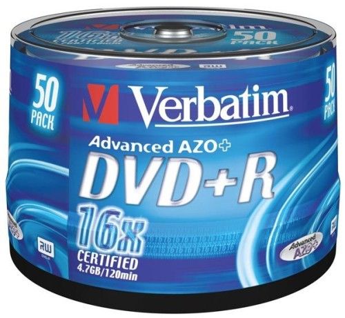 Verbatim DVD+R 4.7 Go - 16x (Spindle x50)