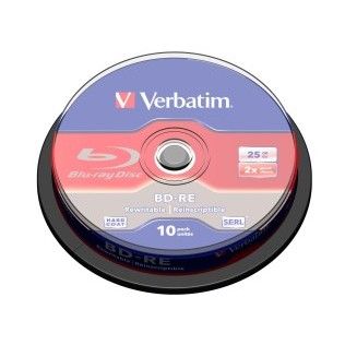 Verbatim BD-RE 25 Go 2x (par 10, spindle)