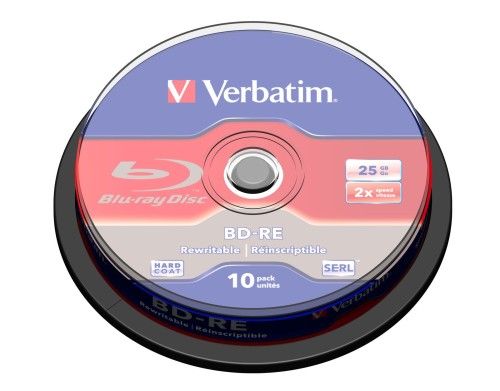 Verbatim BD-RE 25 Go 2x (par 10, spindle)