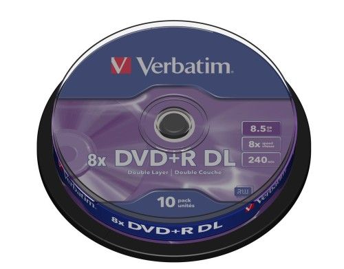 Verbatim DVD+R DL 8.5 Go - 8x (Spindle x10)