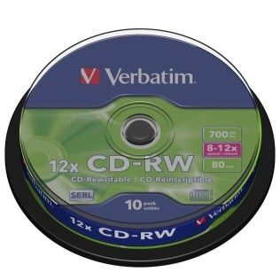 Verbatim CD-RW 12x 700Mo (Spindle x10)