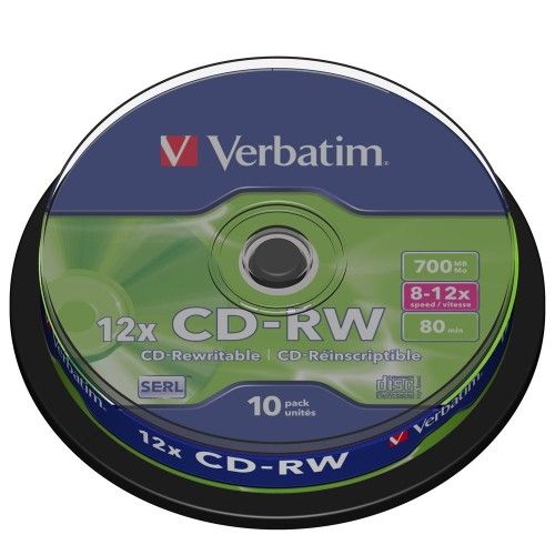 Verbatim CD-RW 12x 700Mo (Spindle x10)