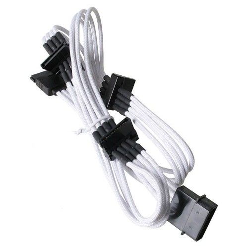 BitFenix Alchemy Molex vers 4 x S-ATA - 20cm (Blanc)