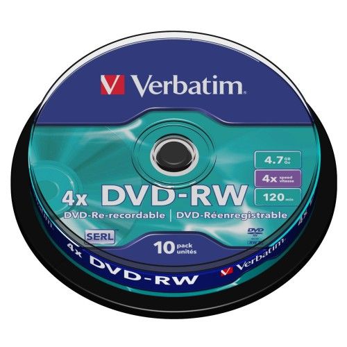 Verbatim DVD-RW 4.7 Go - 4x (Spindle x10)