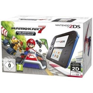 Nintendo 2DS Noir / Bleu + Mario Kart 7