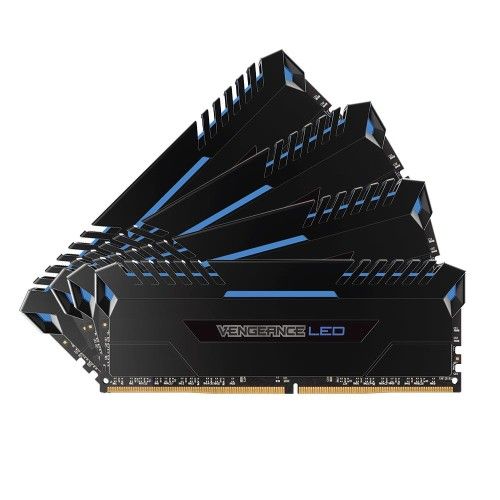 Corsair Vengeance LED Series 64 Go (4x16Go) DDR4 3200 MHz CL16 - Bleu