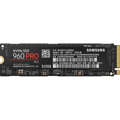 Samsung SSD 960 PRO M.2 PCIe NVMe 512 Go