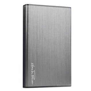 MaxInPower boitier externe USB 3.0 en aluminium brossé pour disque dur 2.5'' SATA III (coloris argen