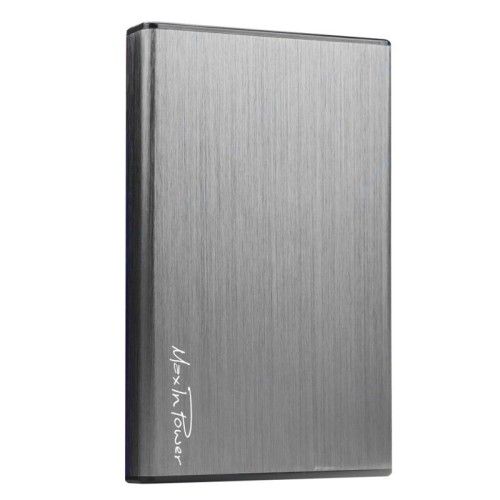 MaxInPower boitier externe USB 3.0 en aluminium brossé pour disque dur 2.5'' SATA III (coloris argent) - BEM25MUA2C9