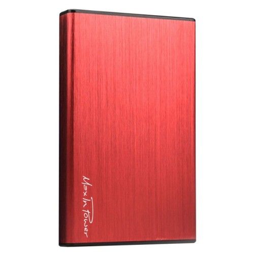 MaxInPower boitier externe USB 3.0 en aluminium brossé pour disque dur 2.5'' SATA III (coloris rouge) - BEM25MUA2CR