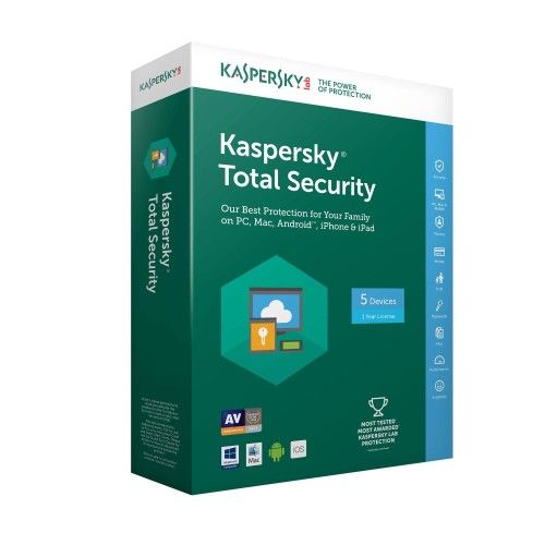 Kaspersky Total Security 2018 - Licence 5 postes 1 an