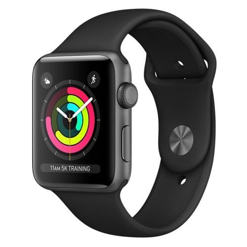 Apple Watch Series 3 GPS Aluminium Gris Sport Noir 42 mm