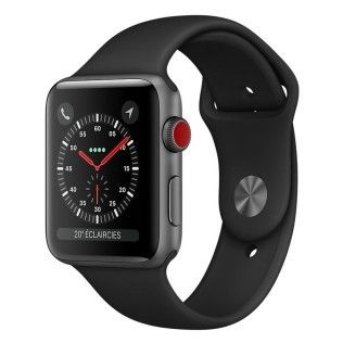 Apple Watch Series 3 GPS + Cellular Aluminium Gris Sport Noir 38 mm