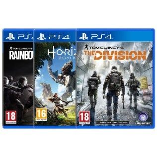 Rainbow Six : Siege + The Division + Horizon Zero Dawn (PS4)