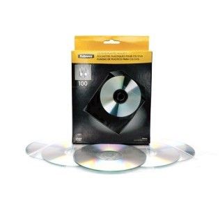 Fellowes 100 Enveloppes CD Plastique