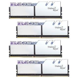 G.Skill Trident Z Royal 32 Go (4x8Go) DDR4 3600 MHz CL16 - Argent - F4-3600C16Q-32GTRSC