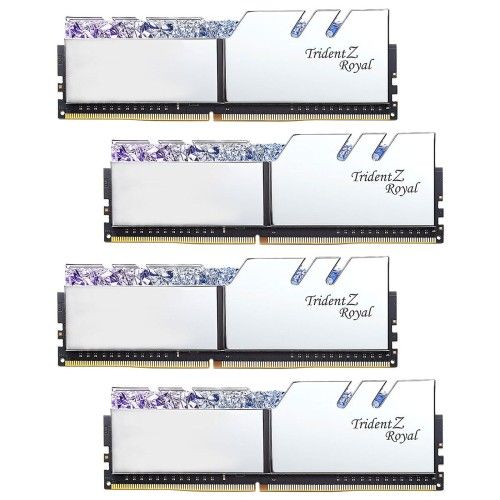 G.Skill Trident Z Royal 64 Go (4x16Go) DDR4 3600 MHz CL16 - Argent - F4-3600C16Q-64GTRSC