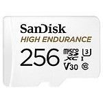 SanDisk High Endurance microSDXC UHS-I U3 V30 256 Go + Adaptateur SD