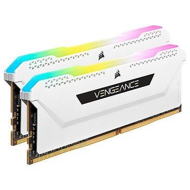 Corsair Vengeance RGB PRO SL Series 16 Go (2x8Go) DDR4 3200 MHz CL16 - Blanc