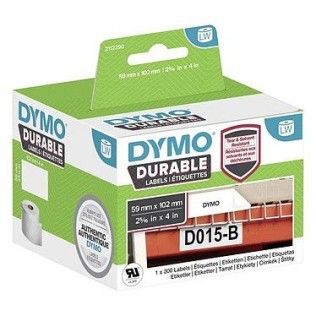 Dymo LW Rouleau d&#39;étiquettes universelles permanentes blanches - 102 x 59 mm