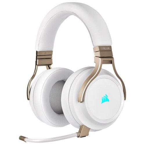 Corsair Virtuoso RGB WIRELESS SE – Pearl – Casque gaming haute-fidélité