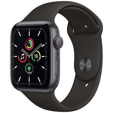 Apple Watch SE GPS Space Gray Aluminium Bracelet Sport Noir 44 mm