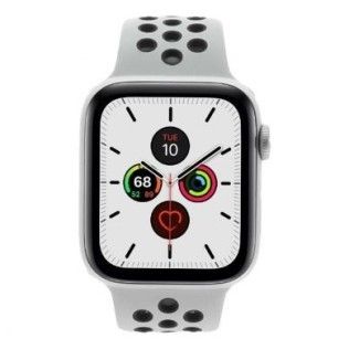 Apple Watch Series 5 Nike+ - boîtier en aluminium en argent 44mm - bracelet sport en platinium/noir 