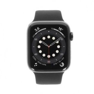 Apple Watch Series 6 - boîtier en aluminium gris sidéral 44mm - bracelet sport noir (GPS+Cellular)